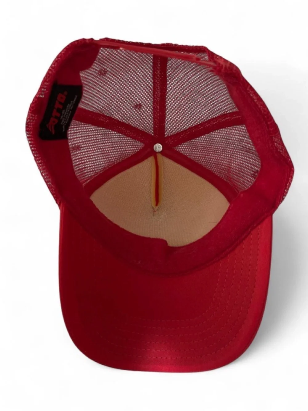 Vintage Otto red mesh snapback humor trucker hat One Size